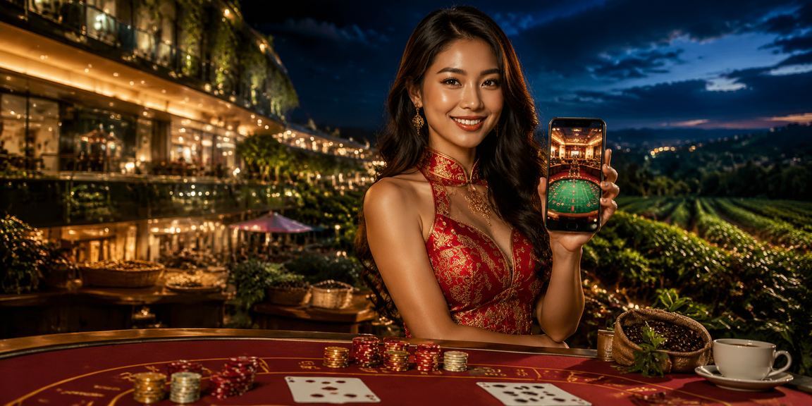Người phụ nữ đội nón lá tại Đà Lạt tìm hiểu chương trình cashback và hoàn tiền khi tham gia trò chơi trực tuyến